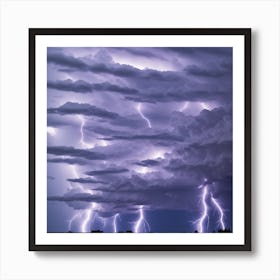 Lightning In The Sky Art Print