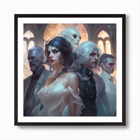 Group Of Woman Ghosts Art Print
