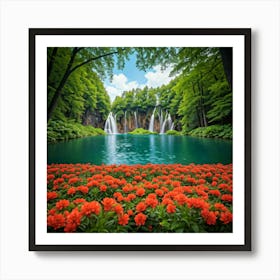 Plitvice Waterfalls Art Print