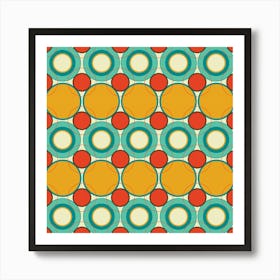 Modern Retro Pattern 14 Art Print