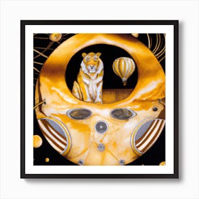 Space Tiger Art Print