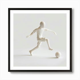 Soccer Player Kicking A Ball 1 Art Print