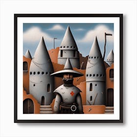 Knight In The Castle Art Print