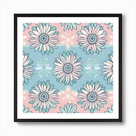 Daisy Pattern Art Print