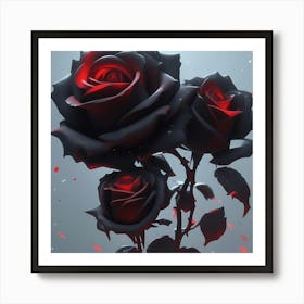 Black Roses Art Print