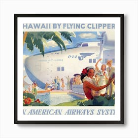 Hawaii By Flying Clipper Art Print