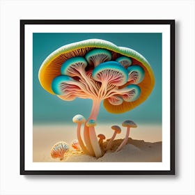 Psychedelic Mushroom Art Print