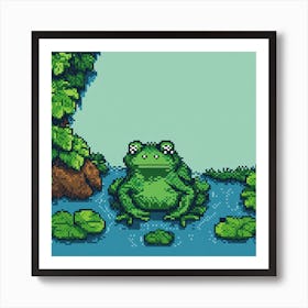 Pixel Frog 1 Art Print