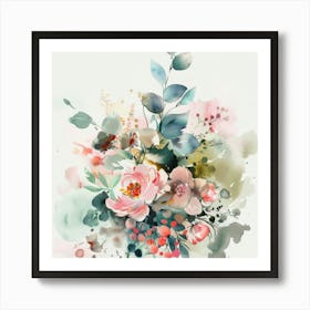 Watercolor Floral Painting 1 Art Print