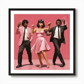 Pulp Fiction Dance Set Pink Art Print 0 Art Print