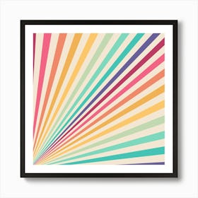 Retro Rainbow Pattern 09 Art Print