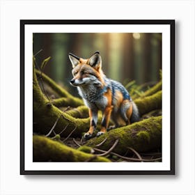 Fox In The Forest 2 Art Print