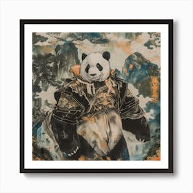 Panda Mountaineer Art Print