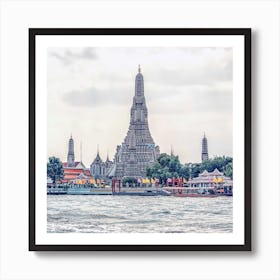 Wat Arun Temple Square Art Print