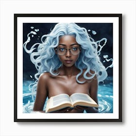 Girl Reading A Book 6 Art Print