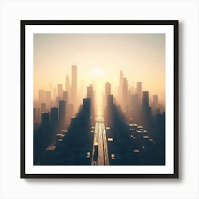 Futuristic Cityscape 1 Art Print