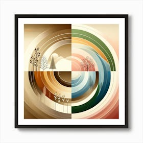 Abstract Seasons Art Print