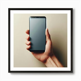 Hand Holding A Smartphone 2 Art Print