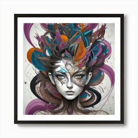 Abstract Girl (7) Art Print