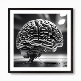 Brain On A Circuit Board 41 Art Print