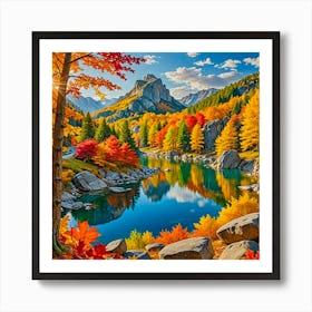 Autumn In The Mountains Art Print