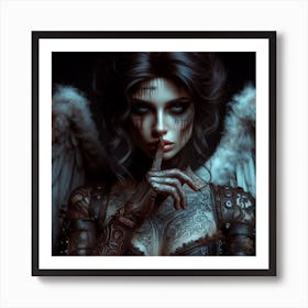 Gothic Angel Quiet Pain Art Print