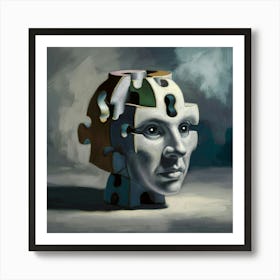 A Captivating Thought Provoking Acrylic Painting Art Print