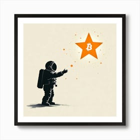 Bitcoin Star Art Print