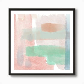 Green, Modern Abstract Art Art Print