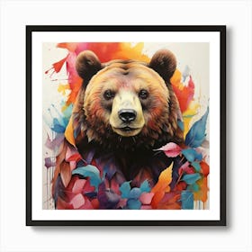 Bear In Autumn Art Print