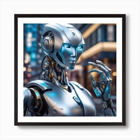 Futuristic Robot 30 Art Print