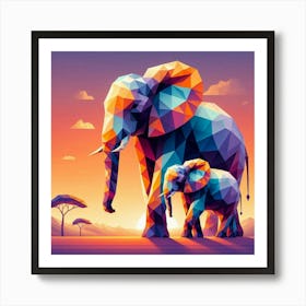 The Mystic Mates Elephants Art Print