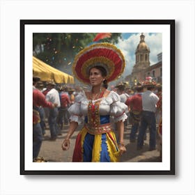 Colombian Festivities Trending On Artstation Sharp Focus Studio Photo Intricate Details Highly (18) Art Print