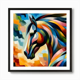 Colorful Horse Painting 3 Art Print