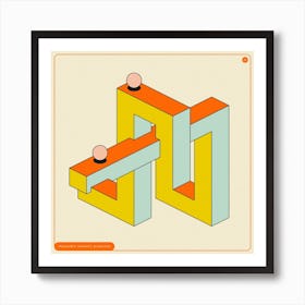 Impossible Geometrics 32 Square Art Print