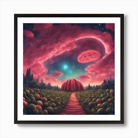 The Stars Twinkle Above You As You Journey Through The Watermelon Kingdom S Enchanting Night Skies, (2) Art Print