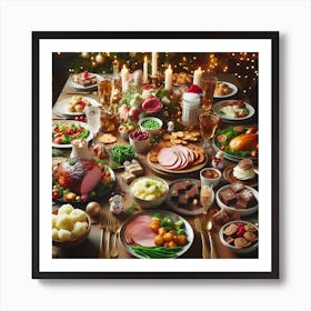 Christmas Feast Art Print