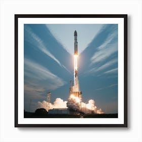 Nasa Rocket Launch Art Print