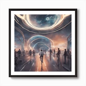 Futuristic Cityscape Art Print