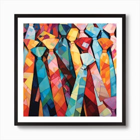 Polygonal Ties Art Print