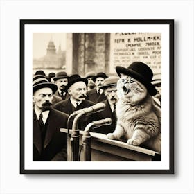 Communist Cat 4 Art Print