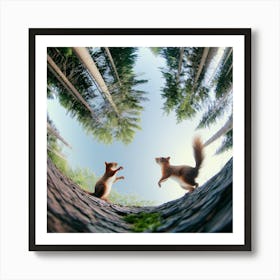 Morning In A Pine Tree Forest (III) Art Print