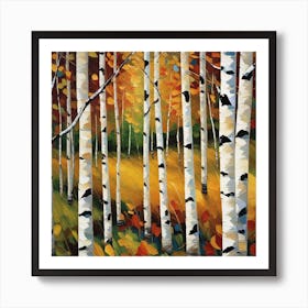 Birch Forest Art Print