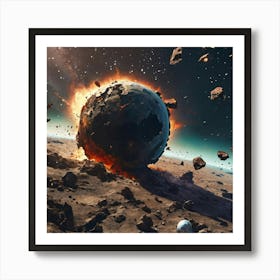 Planet In Space Art Print