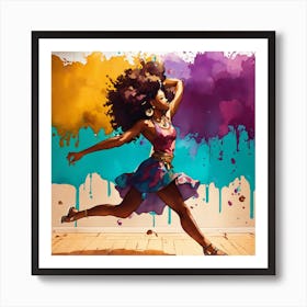 Afro Dancer Art Print