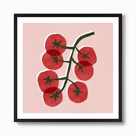 Tomatoes On A Branch Art Print