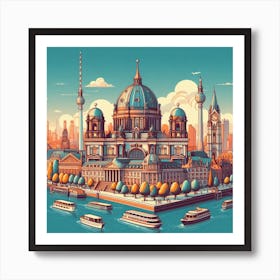 Berlin Cityscape Art Print