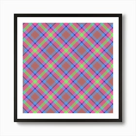 Plaid Fabric 68 Art Print