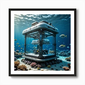 Submarine In The Ocean Art Print