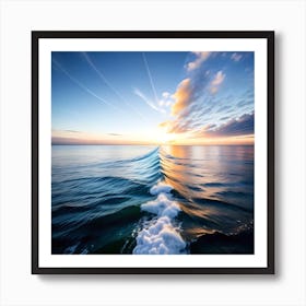 Sunrise Over The Ocean Art Print